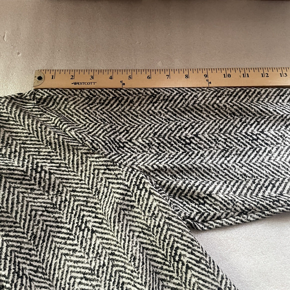 DKNY Shirt Women Large Black Gray Geometric Button Up Lightweight Blouse Top - Picture 8 of 13